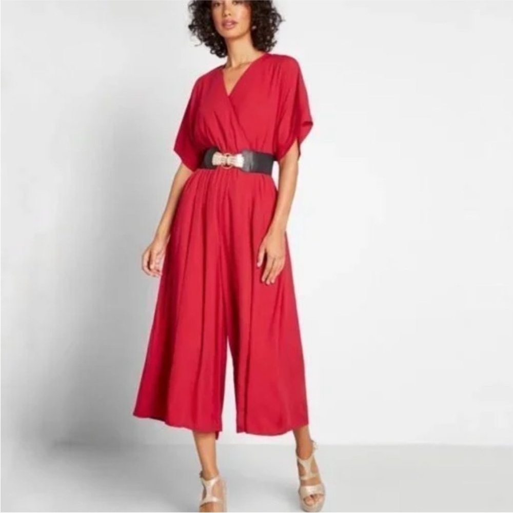 Modcloth Arrive & Thrive Wide Leg Jumpsuit Size Large